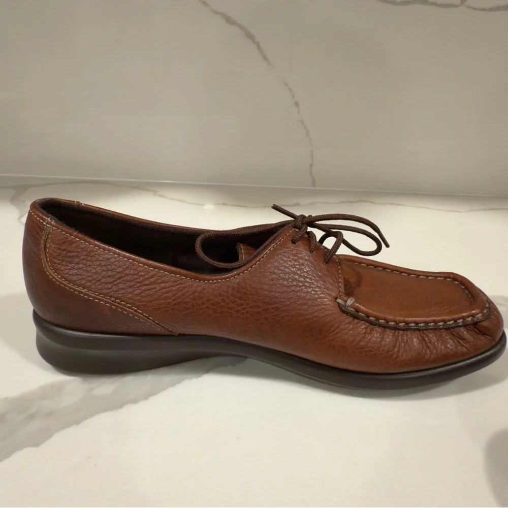 Sas Tripad Comfort Women’s Loafers Shoes Brown Lace Up‎ Moc Toe Low Top 7